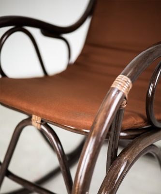 Кресло-качалка из ротанга 05/04 (цвет: шоколад) - вид 11 миниатюра