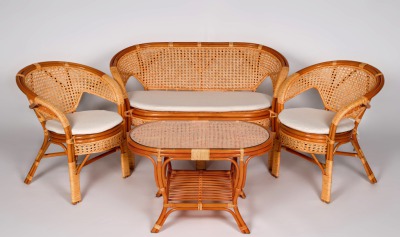 Комплект мебели из натурального ротанга Пеланги (Pelangi) (цвет: коньяк)
