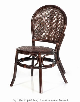 Обеденный стул из натурального ротанга Джохор  (цвет: шоколад)