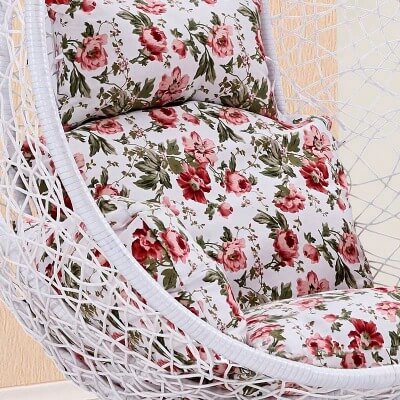 Подвесное кресло-диван качели плетёное Фреско Дабл 130 х 130 (цвет: белый) - вид 19 миниатюра