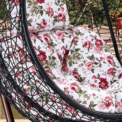 Подвесное кресло-диван качели плетёное Фреско Дабл 130 х 130 (цвет: чёрный) - вид 11 миниатюра