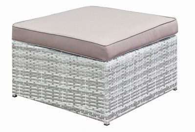 Комплект мебели из искусственного ротанга Лаунж Классик-3 (цвет: серый) с серыми подушками - вид 9 миниатюра