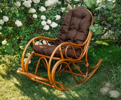 Кресло-качалка Рокко Классик Софт (цвет: коньяк) - вид 7 миниатюра