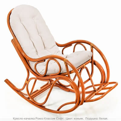 Кресло-качалка Рокко Классик Софт (цвет: коньяк) - вид 21 миниатюра