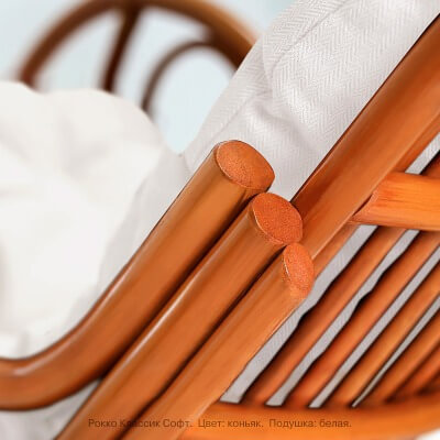 Кресло-качалка Рокко Классик Софт (цвет: коньяк) - вид 23 миниатюра