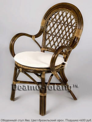 Обеденный стул из натурального ротанга Ява  04/09 (цвет: орех)
