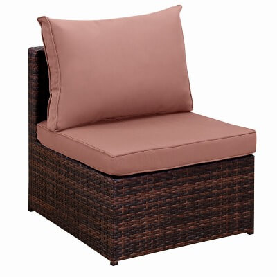 Модуль вставка для расширения дивана Лаунж (Lounge) (цвет: шоколад) (коричневая подушка)