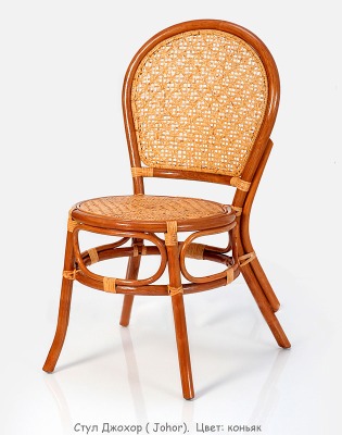 Обеденный стул из натурального ротанга Джохор  (цвет: коньяк)