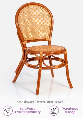 Обеденный стул из натурального ротанга Джохор (цвет: коньяк) - вид 5 миниатюра