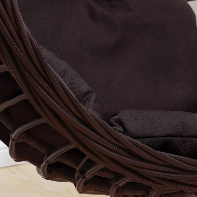 Подвесное кресло качели плетёное Глория 95 х 110 (цвет: шоколад) - вид 11 миниатюра