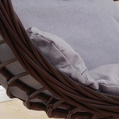 Подвесное кресло качели плетёное Глория 95 х 110 (цвет: шоколад) - вид 13 миниатюра