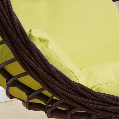 Подвесное кресло качели плетёное Глория 95 х 110 (цвет: шоколад) - вид 15 миниатюра