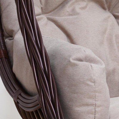 Подвесное кресло качели плетёное Жаде 78 х 115 (цвет: шоколад) - вид 11 миниатюра
