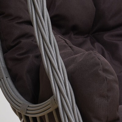 Подвесное кресло качели плетёное Жаде 78 х 115 (цвет: серый) - вид 13 миниатюра