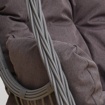 Подвесное кресло качели плетёное Жаде 78 х 115 (цвет: серый) - вид 15 миниатюра