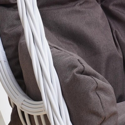 Подвесное кресло качели плетёное Жаде 78 х 115 (цвет: белый) - вид 13 миниатюра