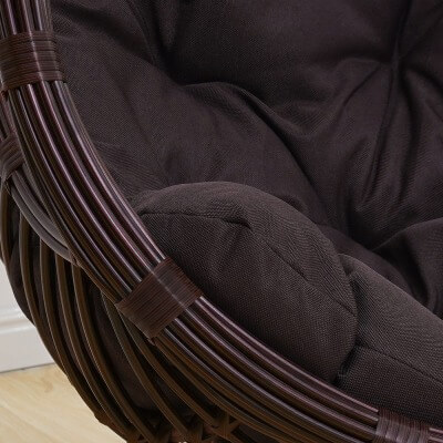Подвесное кресло качели плетёное Лунар 88 х 115 (цвет: шоколад) - вид 15 миниатюра