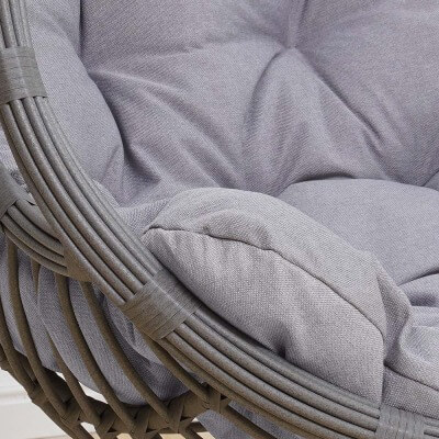 Подвесное кресло качели плетёное Лунар 88 х 115 (цвет: серый) - вид 11 миниатюра