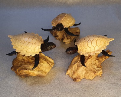 Фигурка «Черепаха» из ценных пород дерева (10 см) - вид 1 миниатюра