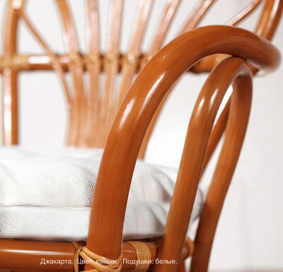 Обеденный стул из натурального ротанга - Джакарта (цвет: коньяк) - вид 5 миниатюра