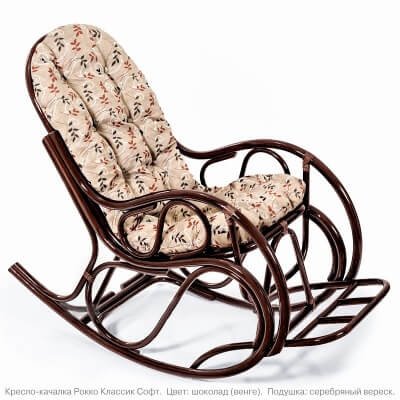 Кресло-качалка Рокко Классик Софт (цвет: шоколад) - вид 7 миниатюра
