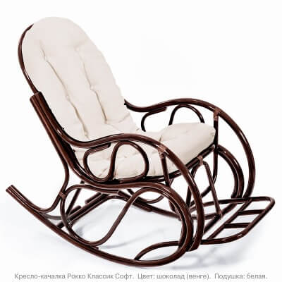 Кресло-качалка Рокко Классик Софт (цвет: шоколад) - вид 13 миниатюра