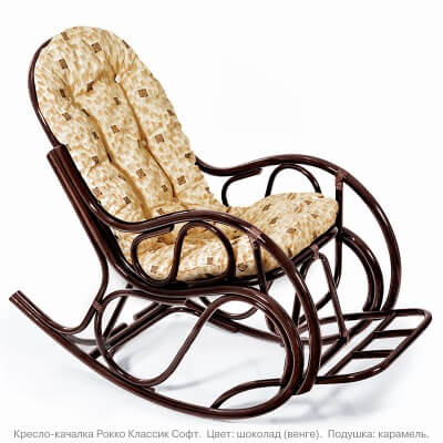 Кресло-качалка Рокко Классик Софт (цвет: шоколад) - вид 15 миниатюра