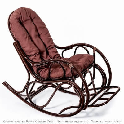 Кресло-качалка Рокко Классик Софт (цвет: шоколад) - вид 17 миниатюра