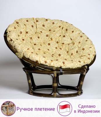 Кресло из натурального ротанга ПАПАСАН 110 см (цвет: орех) - вид 3 миниатюра