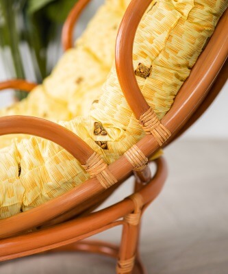 Кресло из натурального ротанга Челси ПАПАСАН (цвет: коньяк) - вид 13 миниатюра