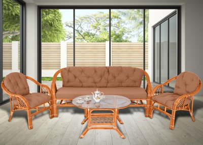 Комплект мебели для гостиной из натурального ротанга Маркос Трес  (цвет: коньяк)