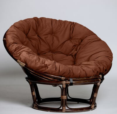 Кресло из натурального ротанга ПАПАСАН премиум 115 см (цвет: шоколад) - вид 9 миниатюра