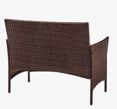 2-х местный диван из искусственного ротанга Киото диван-2 (Kioto sofa-2) (цвет: шоколад) (коричневая подушка) - вид 3 миниатюра