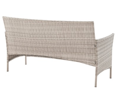 3-х местный диван из искусственного ротанга Киото диван-3 (Kioto sofa-3) (цвет: серый) (серая подушка) - вид 1 миниатюра