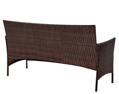3-х местный диван из искусственного ротанга Киото диван-3 (Kioto sofa-3) (цвет: шоколад) (коричневая подушка) - вид 1 миниатюра
